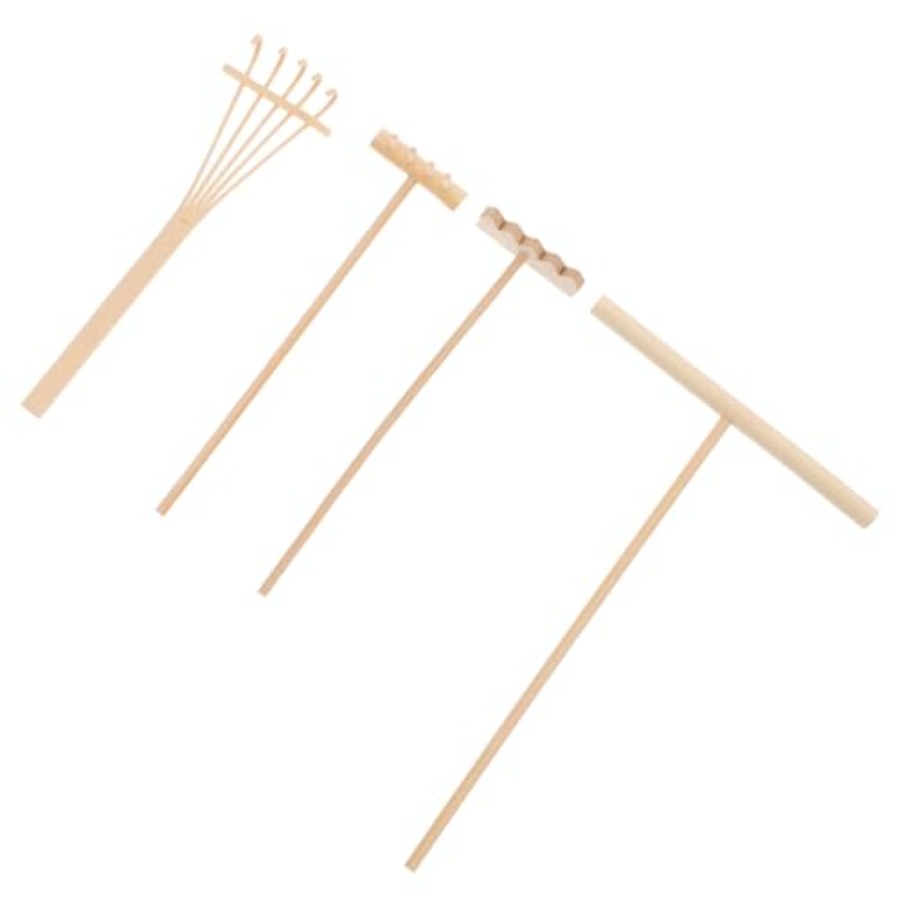 Bonsai Zen Garden Set - Set Garu Mini Bambu 4 Buah