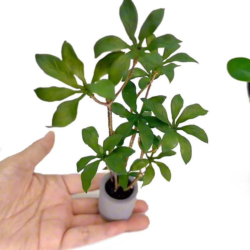 Bonsai Garden Pot - 1:6 miniatur rumah boneka Model tanaman