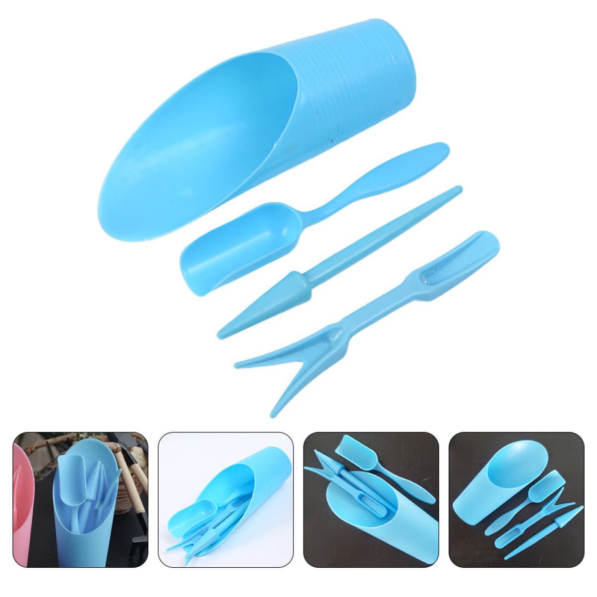 Soil Scoop Tool - 4 buah/set, ember plastik tahan lama