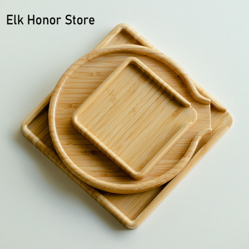 Bonsai Garden Pot - Nampan makanan bambu Cina, wadah teh