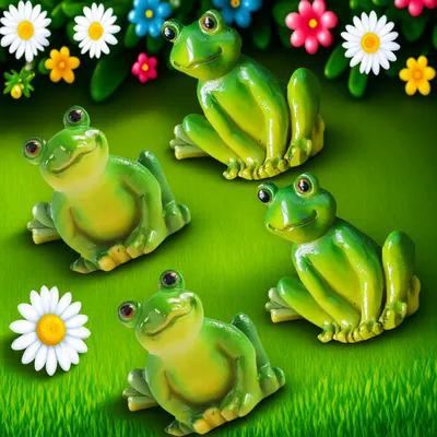 Bonsai Garden Landscape Design - 4Pcs Ornamen Taman Katak Mini Resin