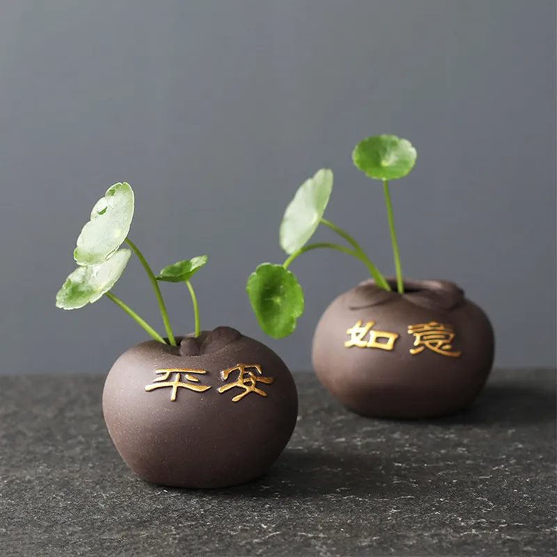 Kreatif Ungu Tanah Liat Teh He - Bonsai Garden Pot ulasan dan harga