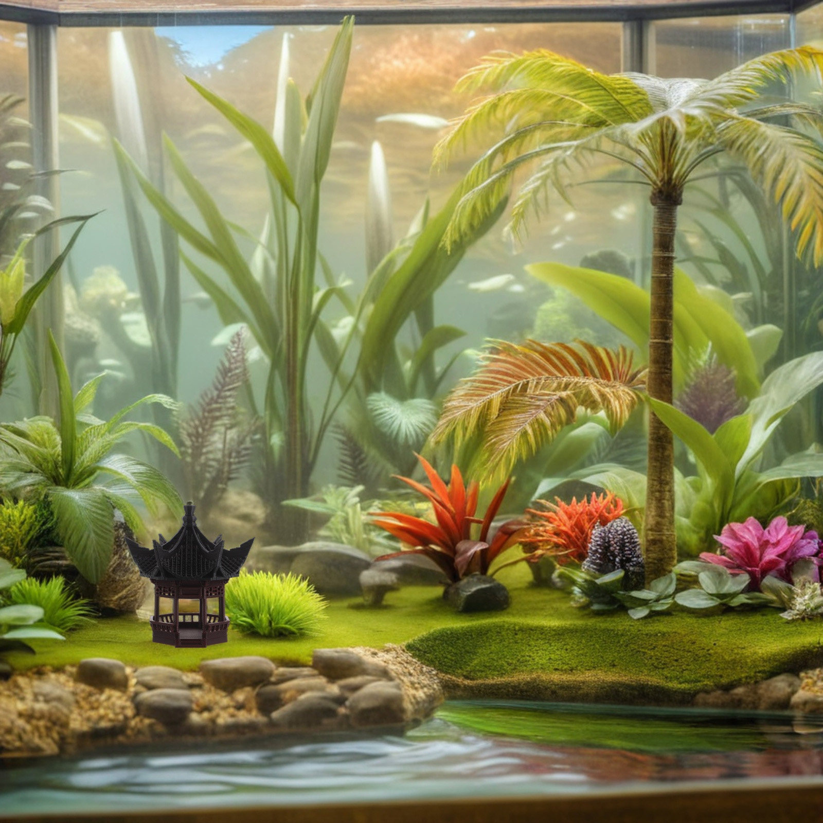 Dekorasi Lanskap Pagoda Mini d - Bonsai Garden Landscape Design ulasan dan harga
