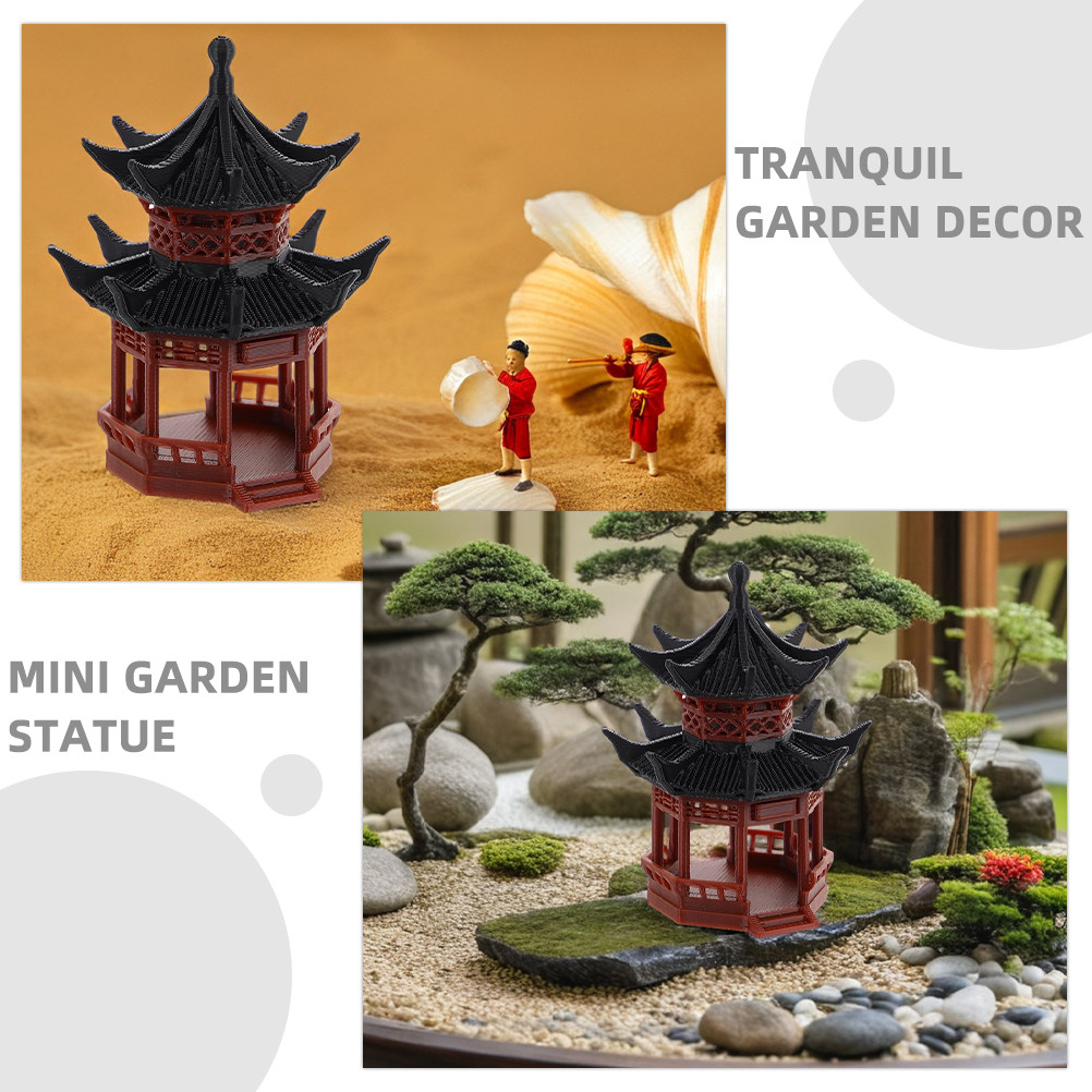 Patung Paviliun Miniatur Asia  - Bonsai Garden Landscape Design ulasan dan harga