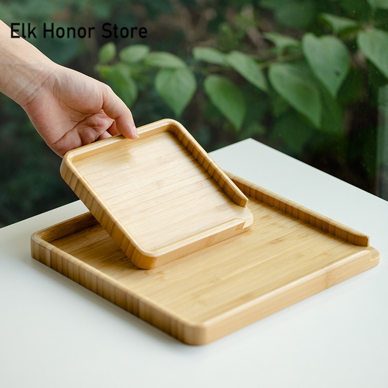 Nampan makanan bambu Cina, wad - Bonsai Garden Pot ulasan dan harga