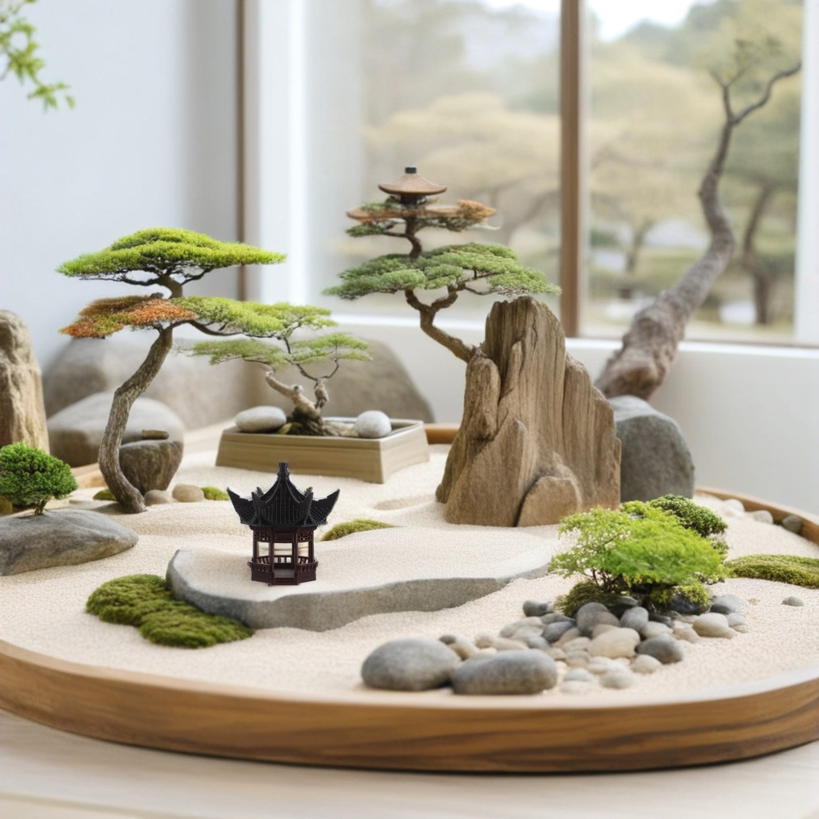 Ornamen Lanskap Pagoda Miniatu - Bonsai Garden Landscape Design ulasan dan harga