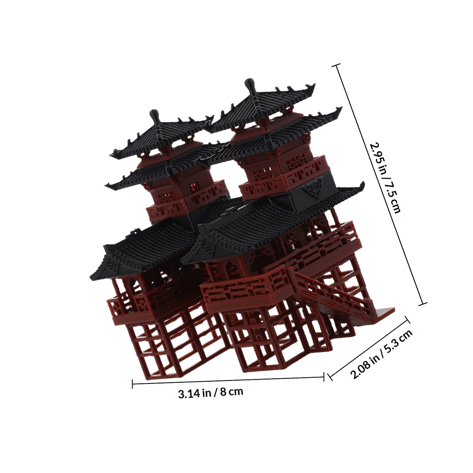 Ornamen Paviliun Pagoda Kembar - Bonsai Garden Landscape Design ulasan dan harga
