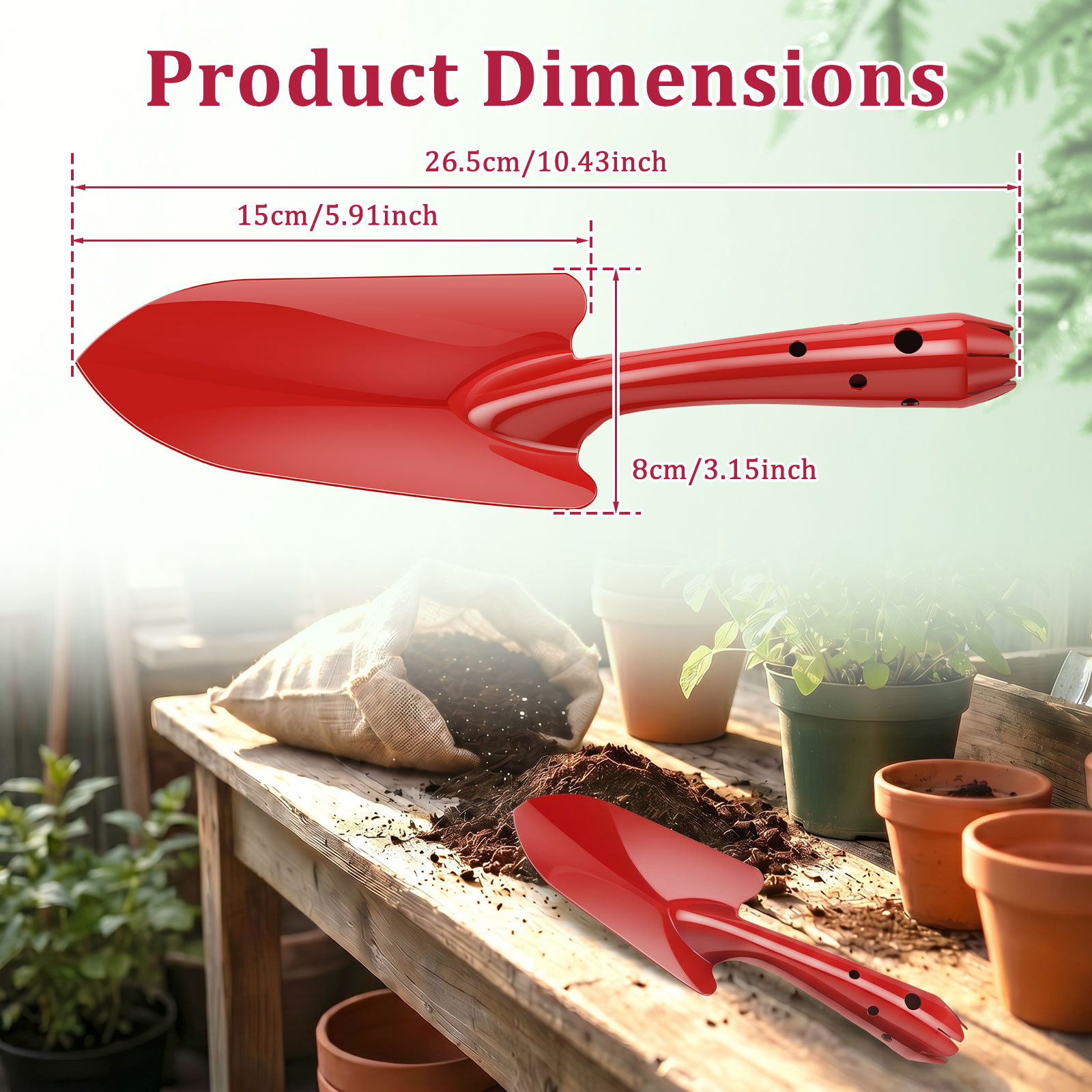 Sekop Taman Logam Tahan Karat  - Soil Scoop Tool ulasan dan harga