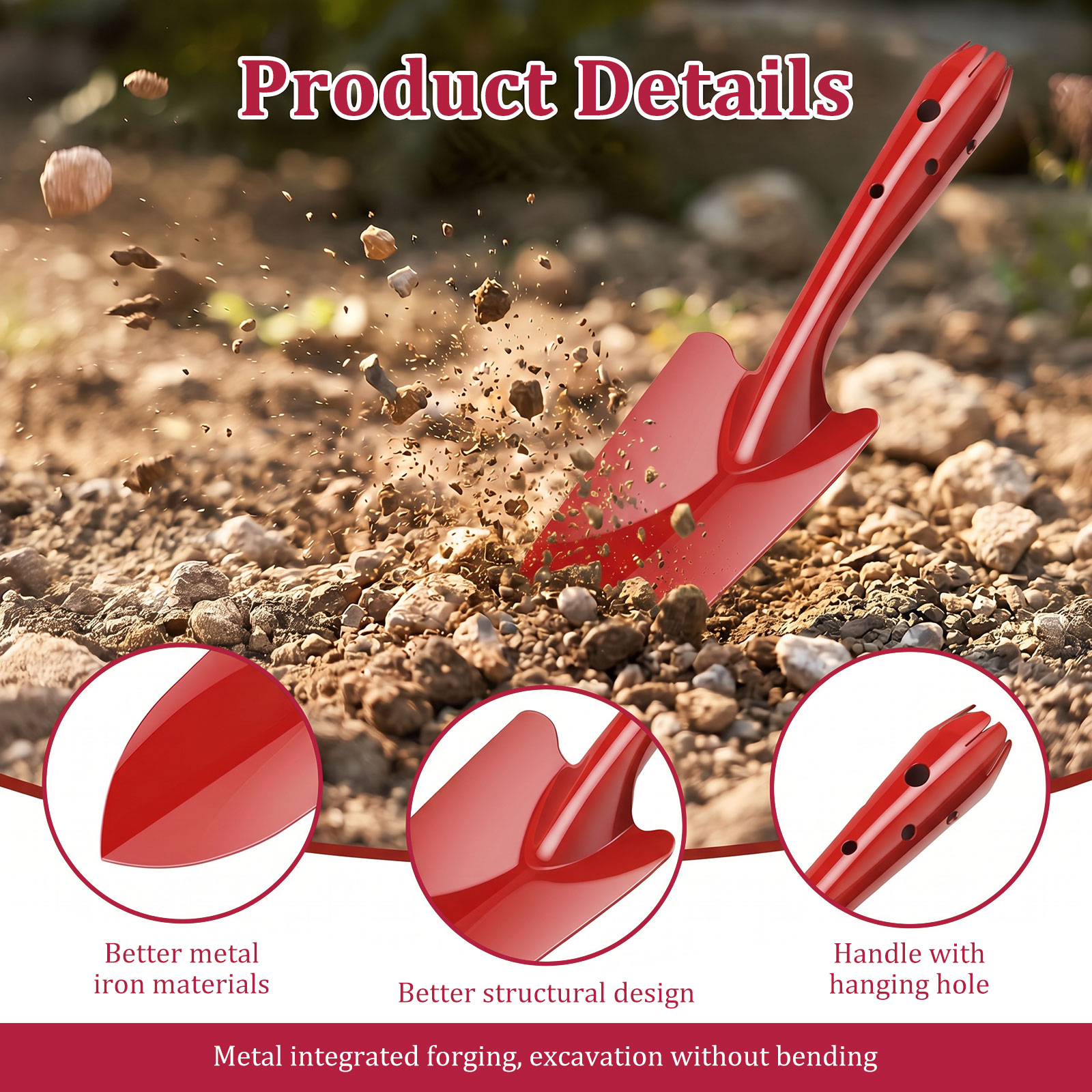 Sekop Taman Logam Tahan Karat  - Soil Scoop Tool ulasan dan harga