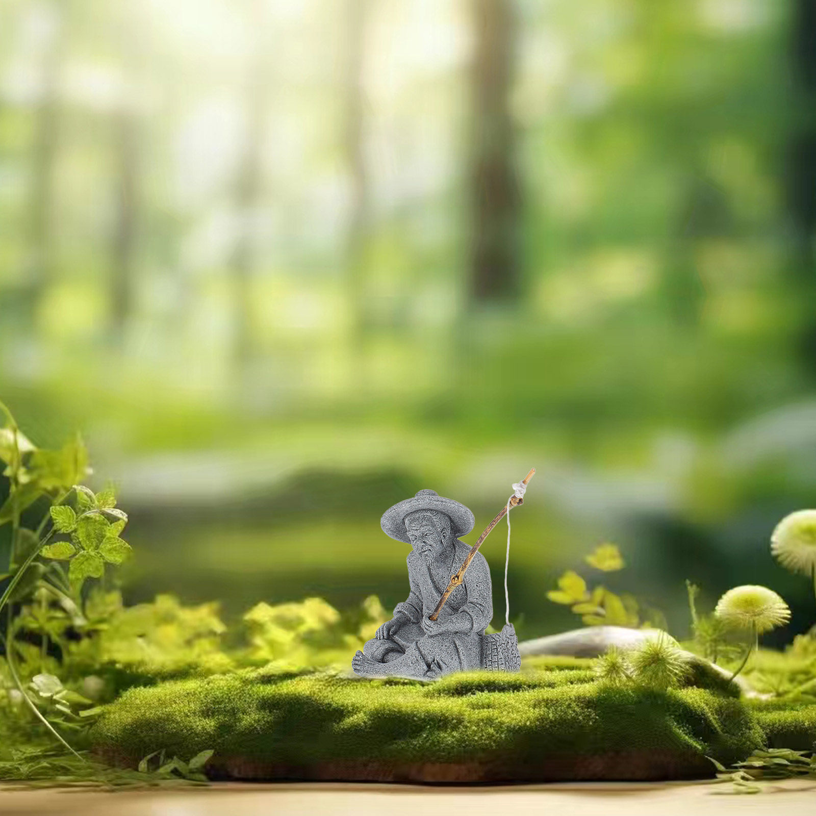Patung Nelayan Mini Desain Rea - Bonsai Garden Landscape Design ulasan dan harga