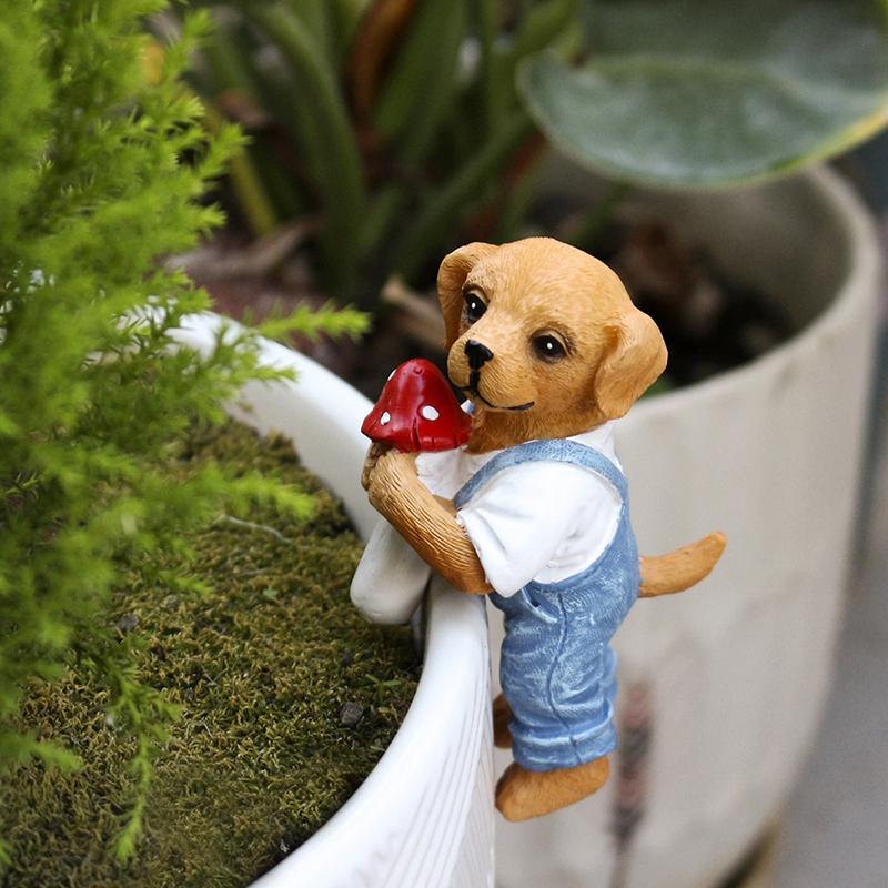 Figurine Anjing Gantung Lucu,  - Bonsai Garden Pot ulasan dan harga